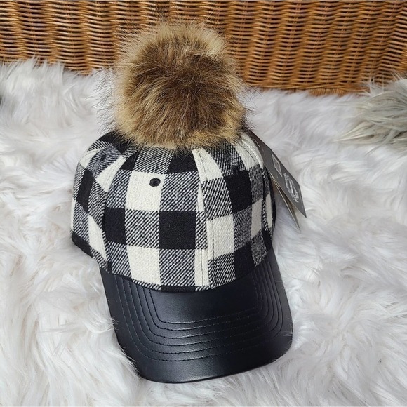 Angela & William Pink Suede Pom Pom Cap - Picture 4 of 10